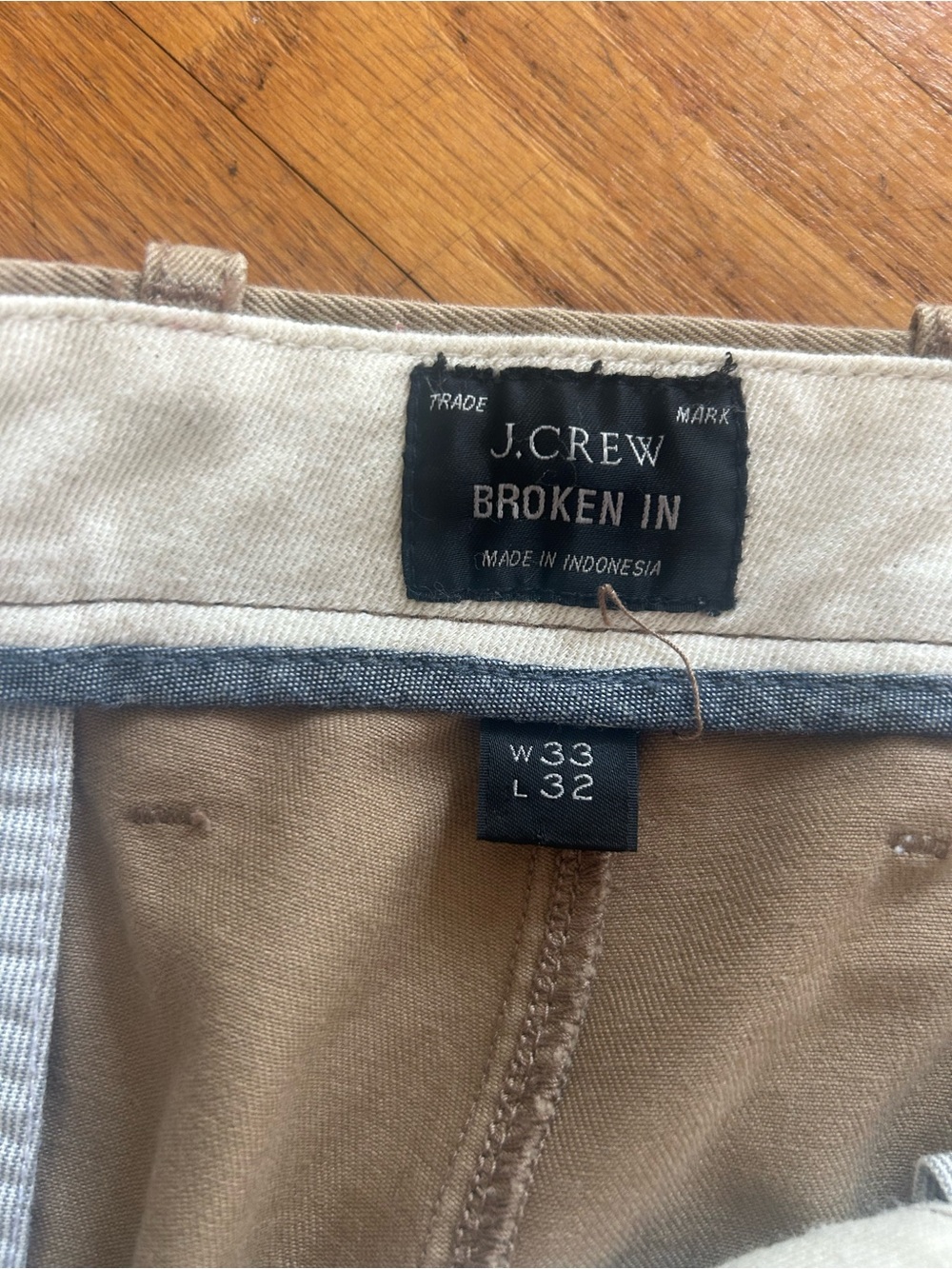 J. Crew Broken In Chinos in Khaki/Bone